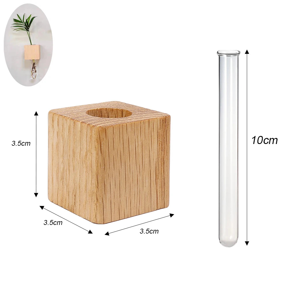 Vase magnétique en bois noble ( تلتصق على جميع الأسطح )