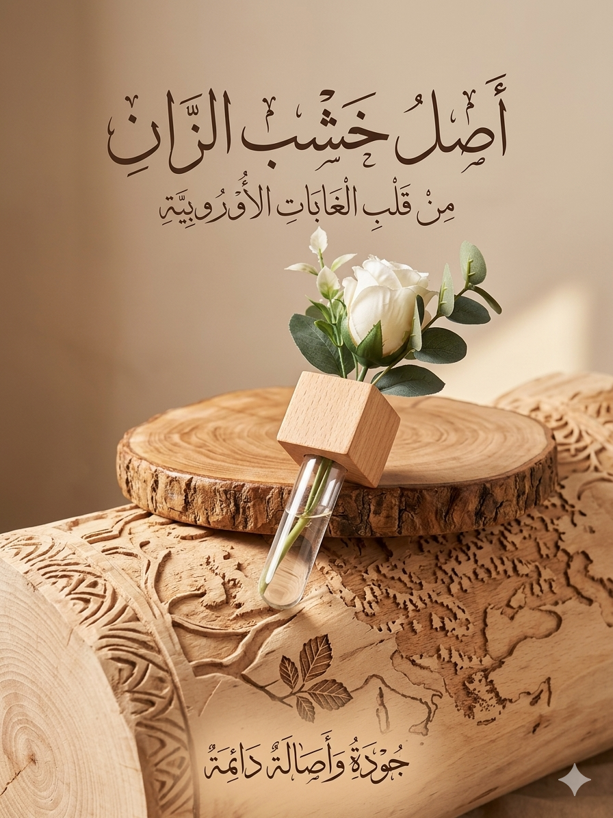 Vase magnétique en bois noble ( تلتصق على جميع الأسطح )