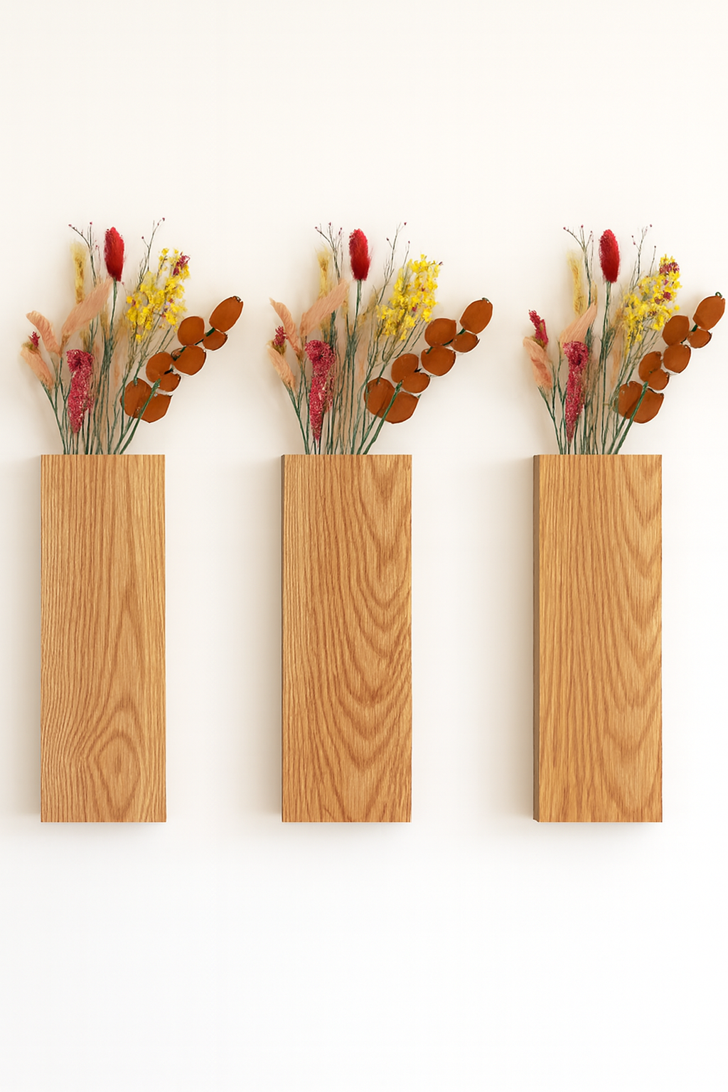 vase murale en bois chêne