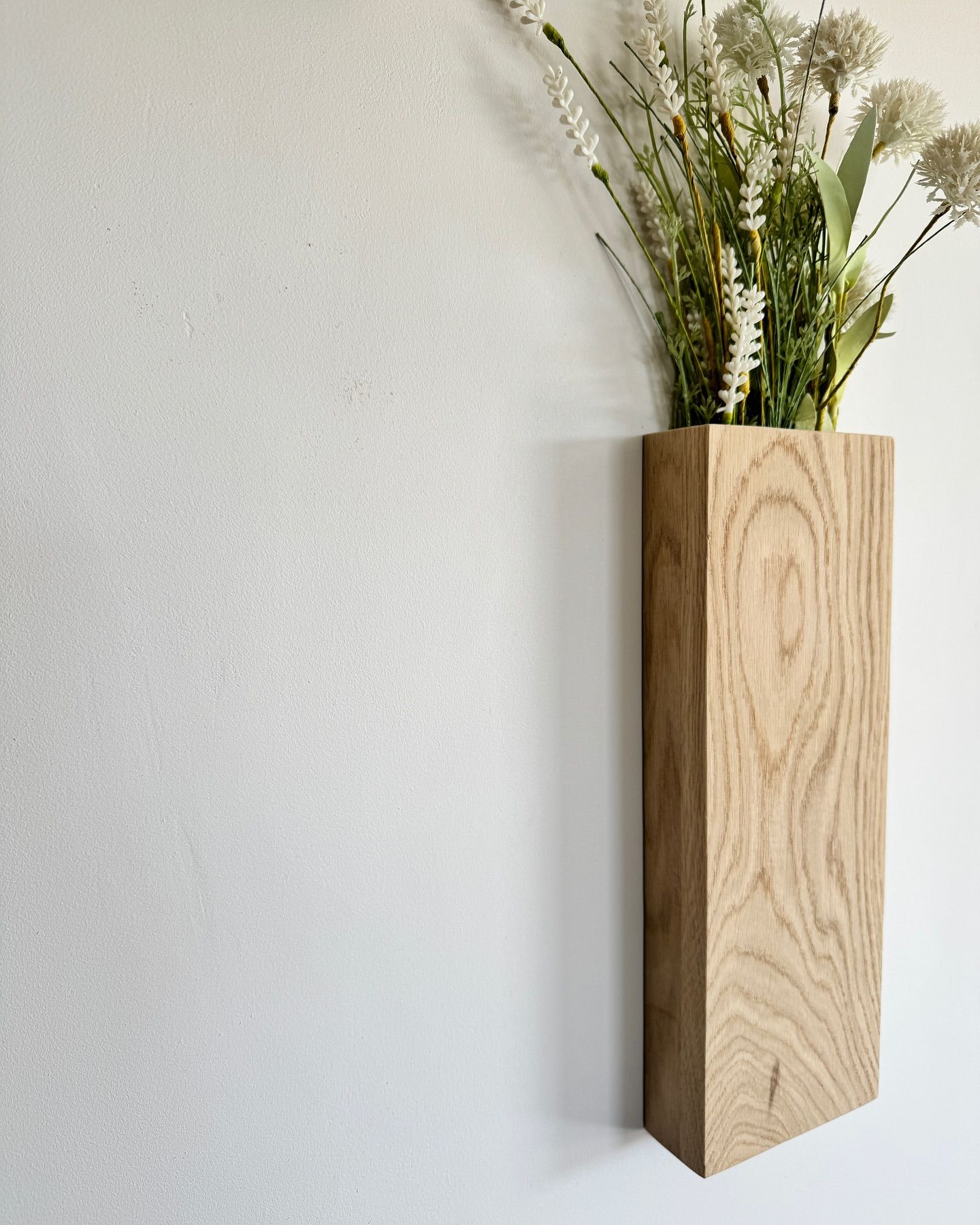vase murale en bois chêne