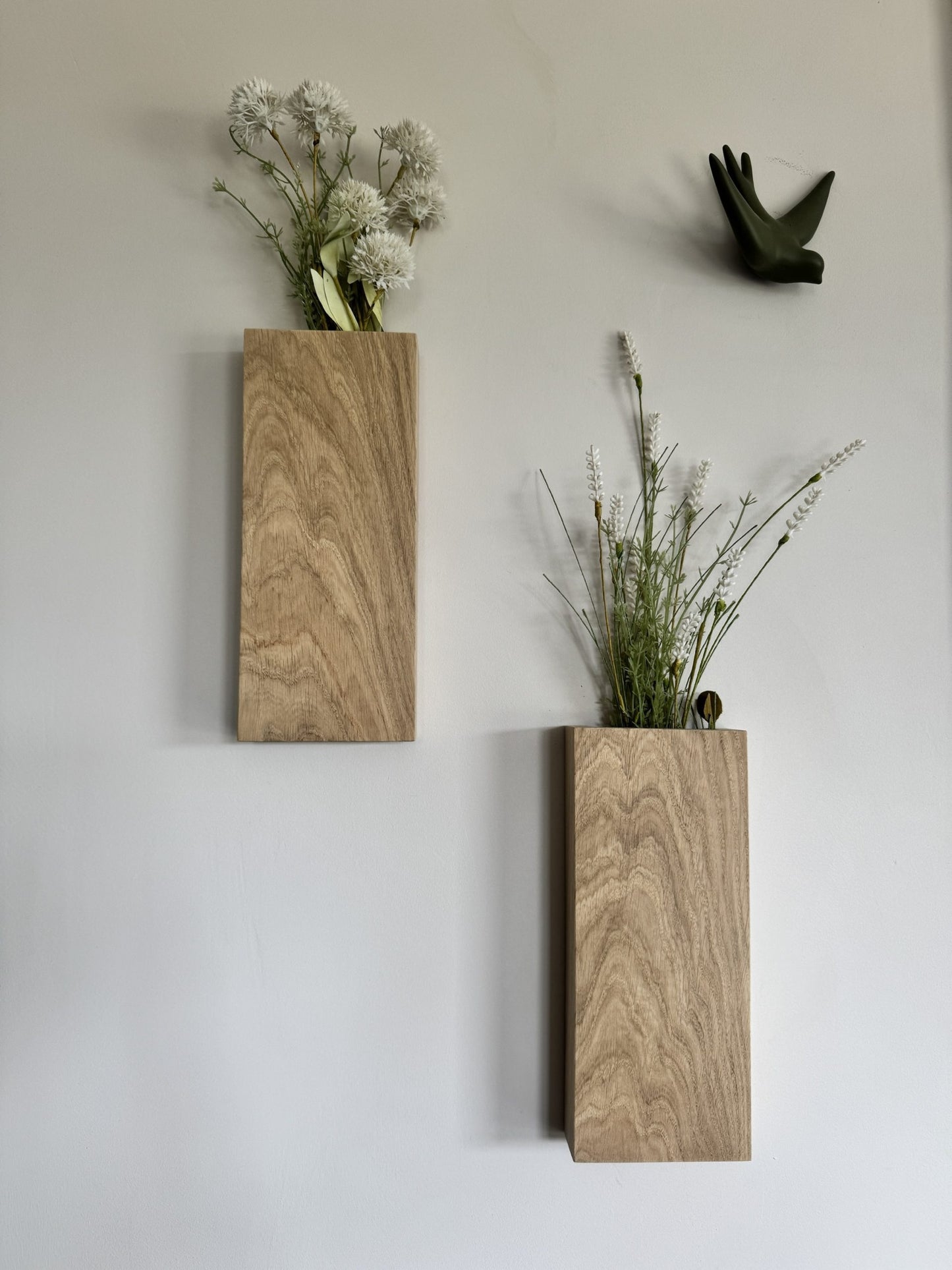 vase murale en bois chêne